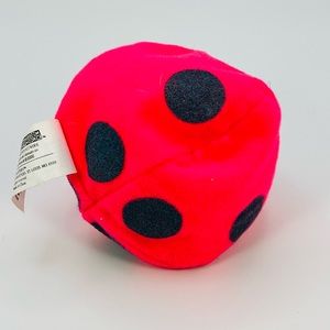 The Powerpuff Girls Pink W/Black Polka Dots Beanbag Ball Plush 2000 Trendmasters